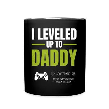 Level Up Daddy – Gamer Väter Design - Full Colour Mug - black - Front
