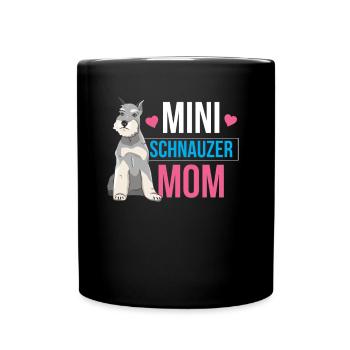 Schnauzer miniature Maman Fille Schnauzers Chien - Mug uni - noir - Devant