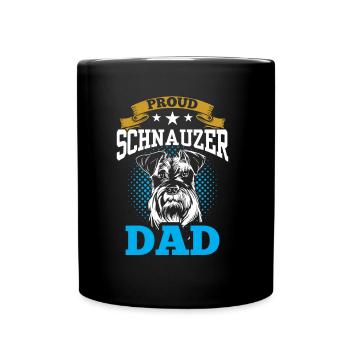 Proud Schnauzer Papa Pet Dog Schnauzers - Mug uni - noir - Devant