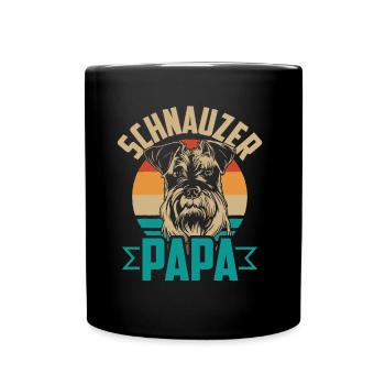 Schnauzer Papa Chien Animaux de compagnie Dictons Schnauzers - Mug uni - noir - Devant