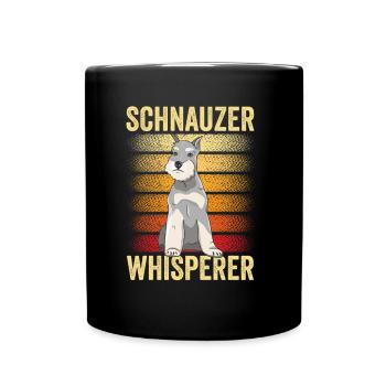 Schnauzer Whispering Dog Schnauzers Pet - Full Colour Mug - black - Front