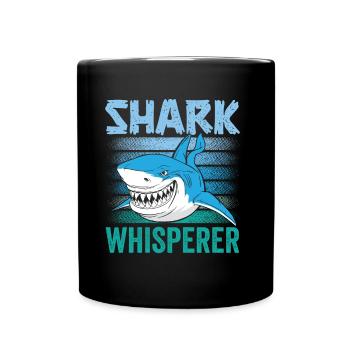 Shark Whisperer Shark Whisperer Shark Shark Shark Tooth - Full Colour Mug - black - Front