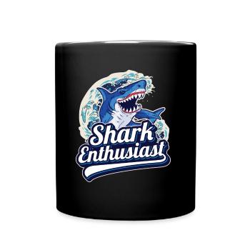 Shark Enthusiast Shark Shark Diving Sharks Shark Tooth - Full Colour Mug - black - Front