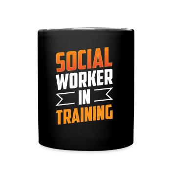 Sozialarbeiterin In Ausbildung Sozialarbeiter - Tasse einfarbig - Schwarz - Vorne