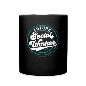 Futur travailleur social Profession Travailleur social - Mug uni - noir - Devant