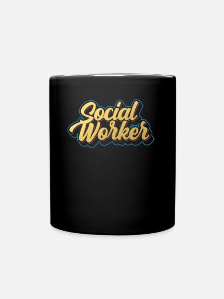 Sozialarbeiterin Beruf Sozialarbeiter Sozialarbeit - Tasse einfarbig - Schwarz