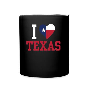 Ich Liebe Texas Texanisch Stolz Texaner Sprüche - Tasse einfarbig - Schwarz - Vorne