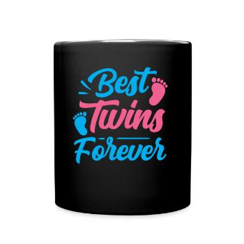 Best Twins Forever Funny Humor Gemini - Full Colour Mug - black - Front