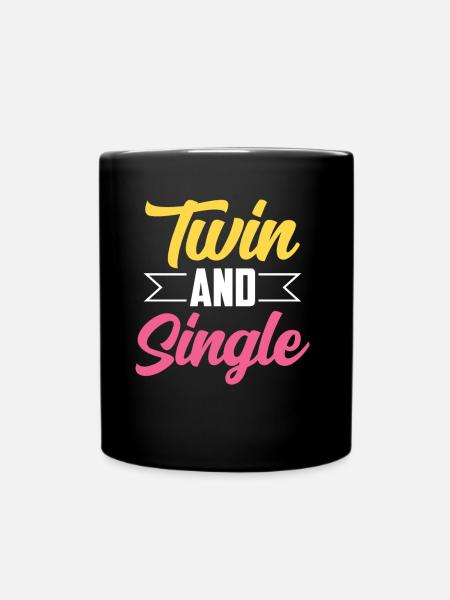 Zwilling Und Einzel Sarkastisch Humor Zwillinge - Tasse einfarbig - Schwarz