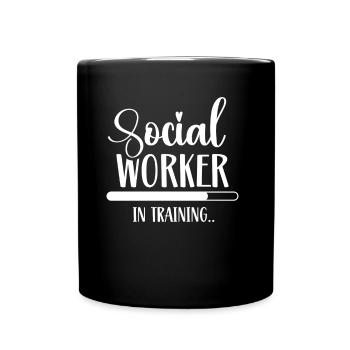 Sozialarbeiterin In Ausbildung Auszubildender - Tasse einfarbig - Schwarz - Vorne