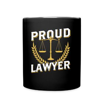 Fier avocat Avocat Diplôme d’avocat en droit - Mug uni - noir - Devant
