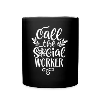Appelez la profession de travailleur social Travailleur social - Mug uni - noir - Devant