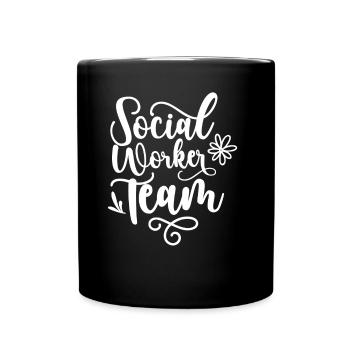 Équipe de travailleurs sociaux Travail social Travail social - Mug uni - noir - Devant