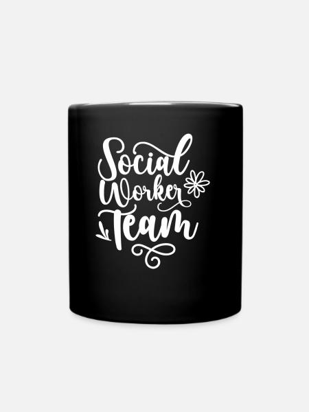 Équipe de travailleurs sociaux Travail social Travail social - Mug uni - noir