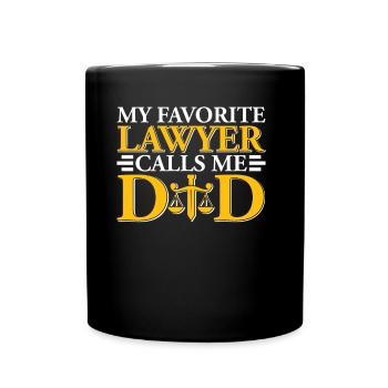 Mon avocat préféré m’appelle Papa Jura Jurist - Mug uni - noir - Devant
