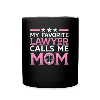 Mon avocat préféré m’appelle maman avocate - Mug uni - noir - Devant