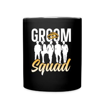 L’équipe du marié dit Fête de mariage - Mug uni - noir - Devant