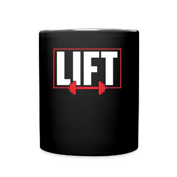 Lift Gym Weightlifting Weightlifting Workout - Full Colour Mug - black - Front