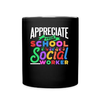 Appréciez votre profession de travailleur social scolaire - Mug uni - noir - Devant