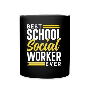 Meilleur travailleur social scolaire de tous les temps - Mug uni - noir - Devant