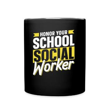 Honorez votre travailleur social scolaire Travail social scolaire - Mug uni - noir - Devant