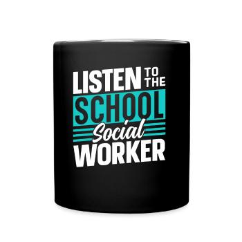Ecouter le métier de travailleur social scolaire - Mug uni - noir - Devant
