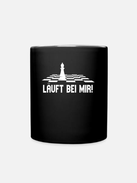 Läuft Bei Mir Schach Läufer Lustiges Schachspieler - Tasse einfarbig - Schwarz