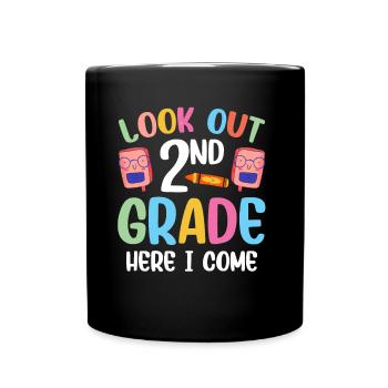 Achtung Zweite Klasse Ich Komme Zweitklässler - Tasse einfarbig - Schwarz - Vorne