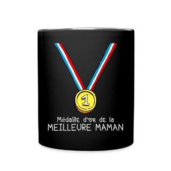 T-shirt Médaille d'or de la meilleure maman - Mug uni - noir - Devant
