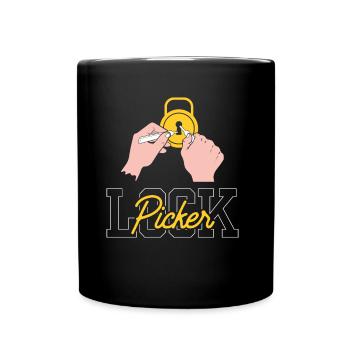 Schlossknacker Lock Picker Lock Picking Schloss - Tasse einfarbig - Schwarz - Vorne