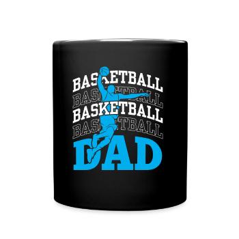 Basketball Vater Basketballspieler Team Trainer - Tasse einfarbig - Schwarz - Vorne