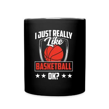 J’aime beaucoup le basket, les joueurs de basket - Mug uni - noir - Devant