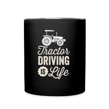 La conduite d’un tracteur est une ferme d’agriculteur à vie - Mug uni - noir - Devant