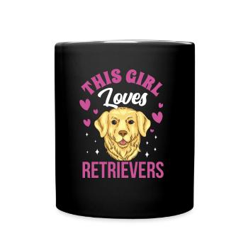 This Girl Loves Retriever Retrievers Dog - Full Colour Mug - black - Front
