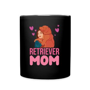 Retriever-Mama Girl Retrievers Retriever Dog - Full Colour Mug - black - Front
