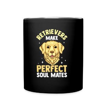 Retrievers are perfect soulmate dog - Full Colour Mug - black - Front