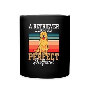Un retriever est le chien le meilleur ami parfait - Mug uni - noir - Devant