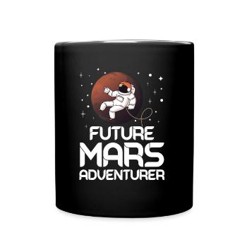 Future Mars Adventurer Astronaut Planet - Full Colour Mug - black - Front