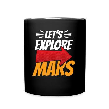 Explorons l’espace de la planète astronaute martienne - Mug uni - noir - Devant