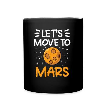 Departure to Mars Astronaut Planet Space - Full Colour Mug - black - Front
