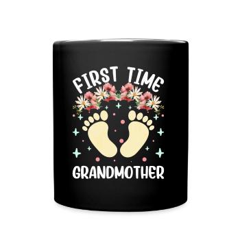 Das Erste Mal Großmutter Süß Erstes Mal Großeltern - Tasse einfarbig - Schwarz - Vorne
