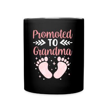 À grand-mère transporte les grands-parents première fois douce - Mug uni - noir - Devant