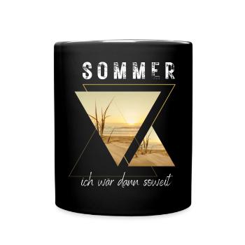 SOMMER ich bin dann soweit - HELLO SUMMER - Tasse einfarbig - Schwarz - Vorne