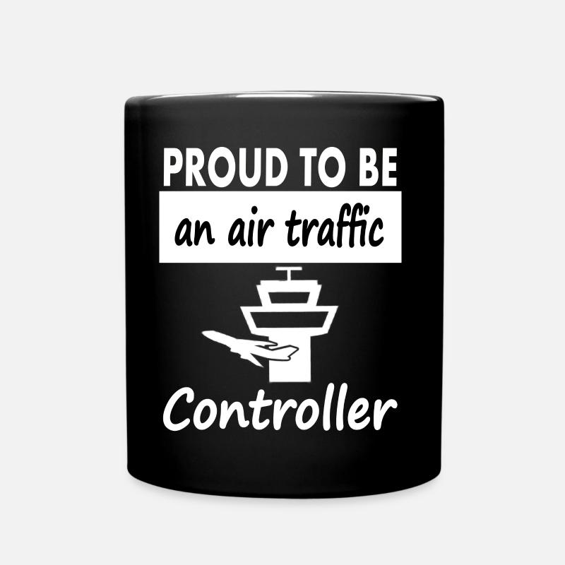 ich bin Flutlotse Flughafen Flugzeug Geschenkidee - Tasse einfarbig - Schwarz