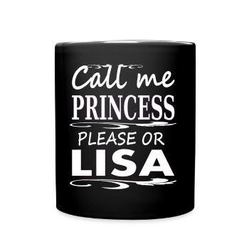 Ich heiße Lisa ich bin Lisa Mädchenname Geschenk - Tasse einfarbig - Schwarz - Vorne