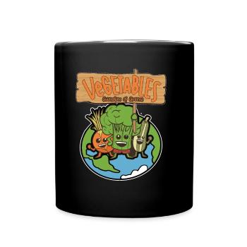 Vegetables Guardian of Greens veggie love - Tasse einfarbig - Schwarz - Vorne