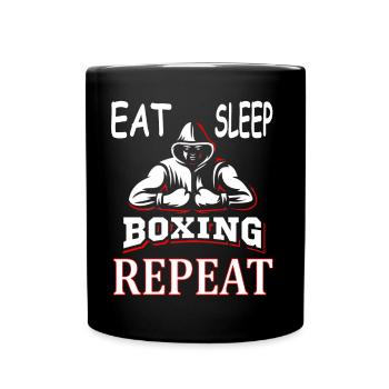 Boxing Boxing Match Boxing Trainer Boxer K.O. Gift Idea - Full Colour Mug - black - Front