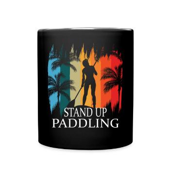 SUP Board Paddle Stand Up Paddling Shirt - Mug uni - noir - Devant