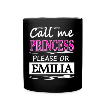 I'm Emilia, my name is Emilia Gift Idea - Full Colour Mug - black - Front