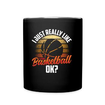 J’aime beaucoup le basket, les joueurs de basket - Mug uni - noir - Devant